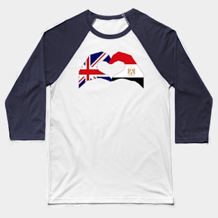 We Heart UK & Egypt Patriot Flag Series Baseball T-Shirt